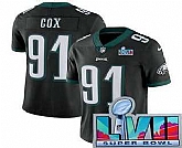 Men & Women & Youth Philadelphia Eagles #91 Fletcher Cox Limited Black Super Bowl LVII Vapor Jersey,baseball caps,new era cap wholesale,wholesale hats